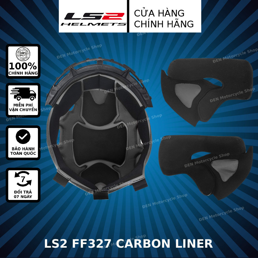Bộ Lót Thay Thế Mũ Bảo Hiểm Fullface LS2 Challeger FF327 Carbon Chính Hãng