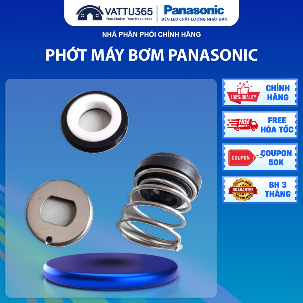 Phớt Lò Xo Máy Bơm Panasonic, Phốt Bơm Chính Hãng Panasonic 125W, 200W, 250W, 350W, 1HP, 1.5HP, 2HP