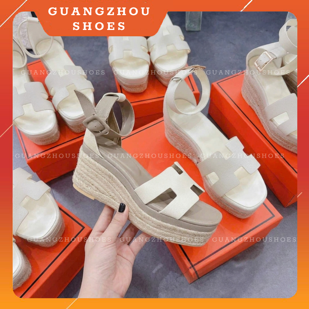 861-1/L6 Sandal hộp cam cao cấp [ FORM TO LÙI SIZE ]  QC fullbox đế cói 8p da mềm