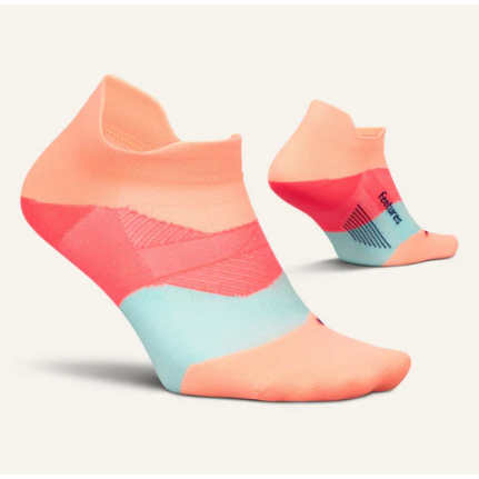 Tất chạy bộ Feetures Elite Ultra Light No Show Tab - Hồng (Vibrant Reef)