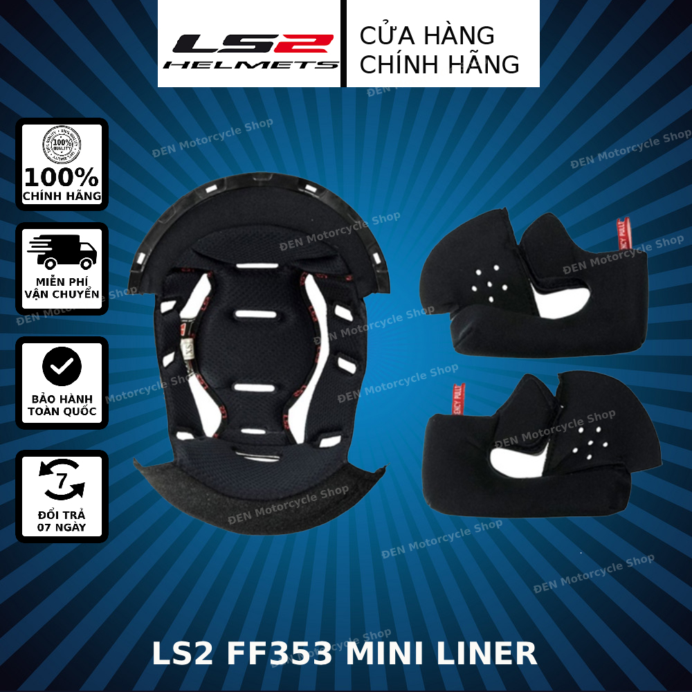 Bộ Lót Thay Thế Mũ Bảo Hiểm LS2 FF353 MINI Chính Hãng (LS2 FF353 MINI LINER)