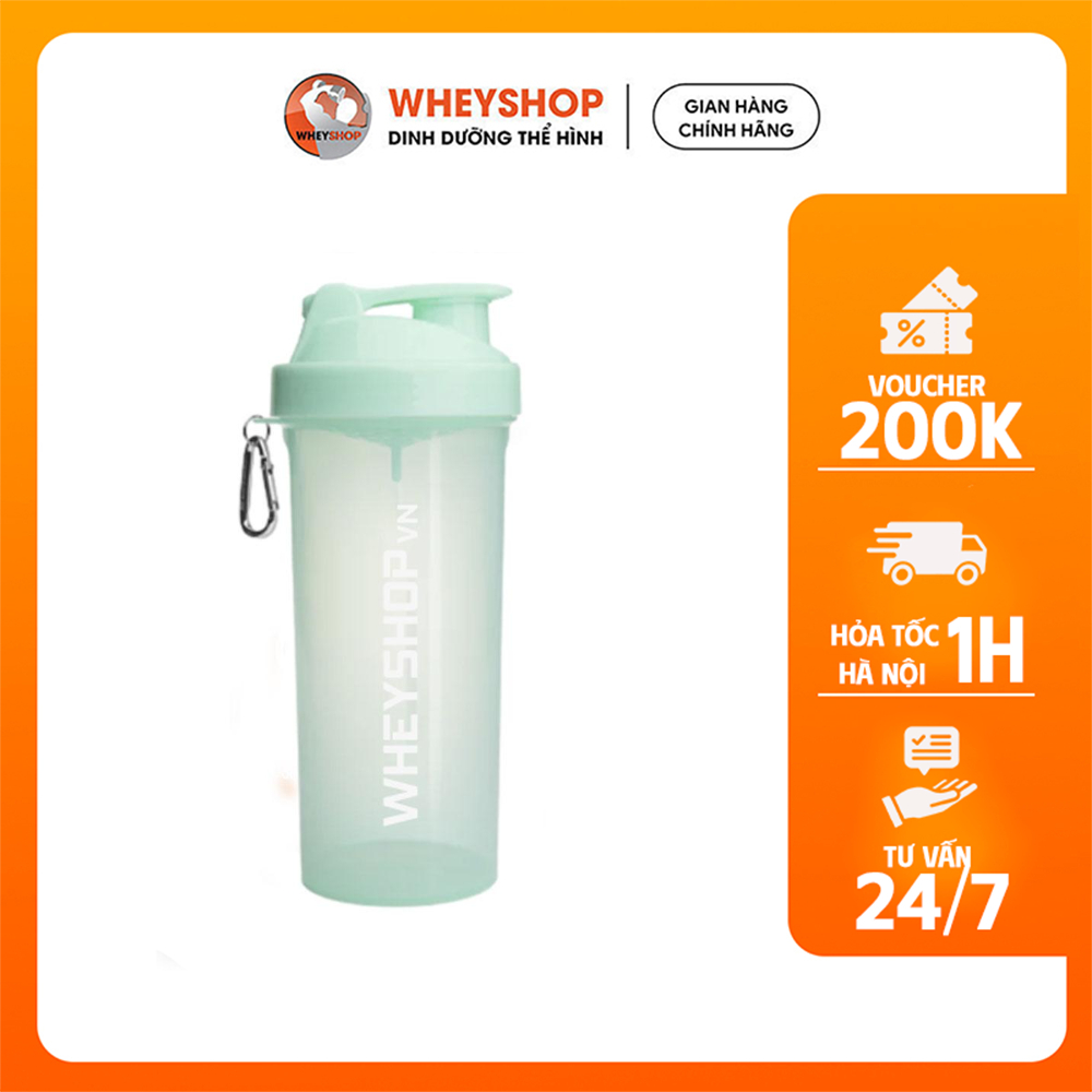 Bình lắc 1 ngăn WheyShop (800ml) - Shaker Tập Gym Thể Hình Sport | WHEYSHOP VN