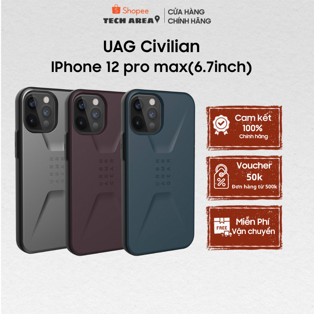 [UAG CHÍNH HÃNG] Ốp lưng UAG Civilian lPhone 12 Pro Max
