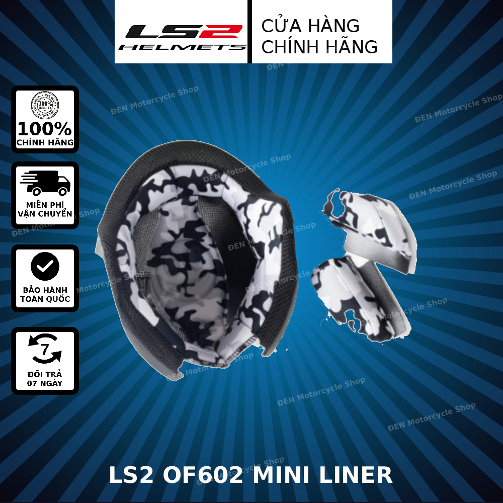 Bộ Lót Thay Thế Mũ Bảo Hiểm LS2 OF602 MINI Chính Hãng (LS2 FF353 MINI LINER)