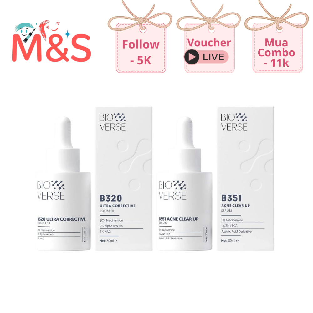 Tinh Chất Bioverse B320, B351 cải thiện mụn, làm sáng, mờ thâm.