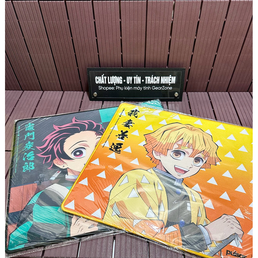 Lót chuột Mousepad Pulsar X Demon Slayer Inosuke, Zenitsu, Nezuko, Tanjiro loại 1 chất lượng cao