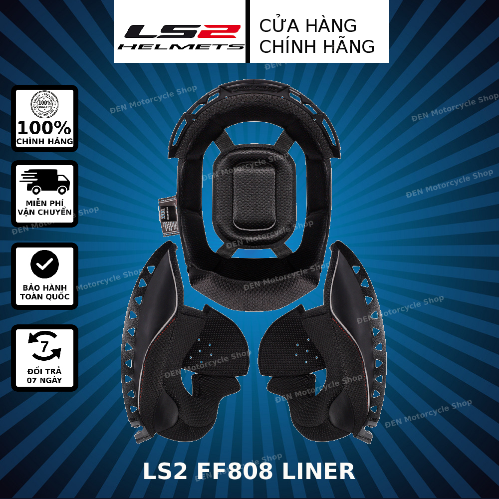 Bộ Lót Thay Thế Mũ Bảo Hiểm Fullface LS2 FF808 STREAM Chính Hãng