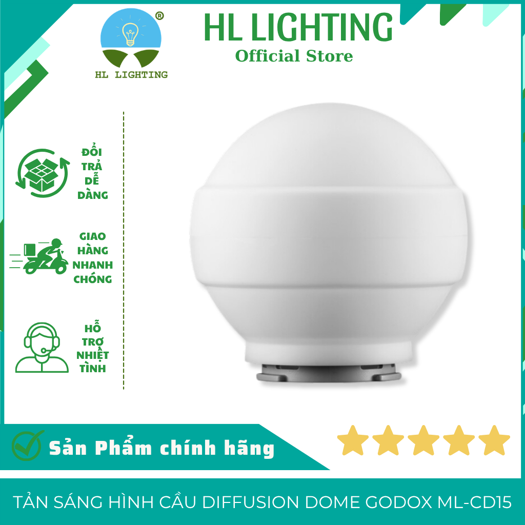Tản Sáng Hình Cầu Godox ML-CD15 Silicon 15x15x10Cm HL Lighting