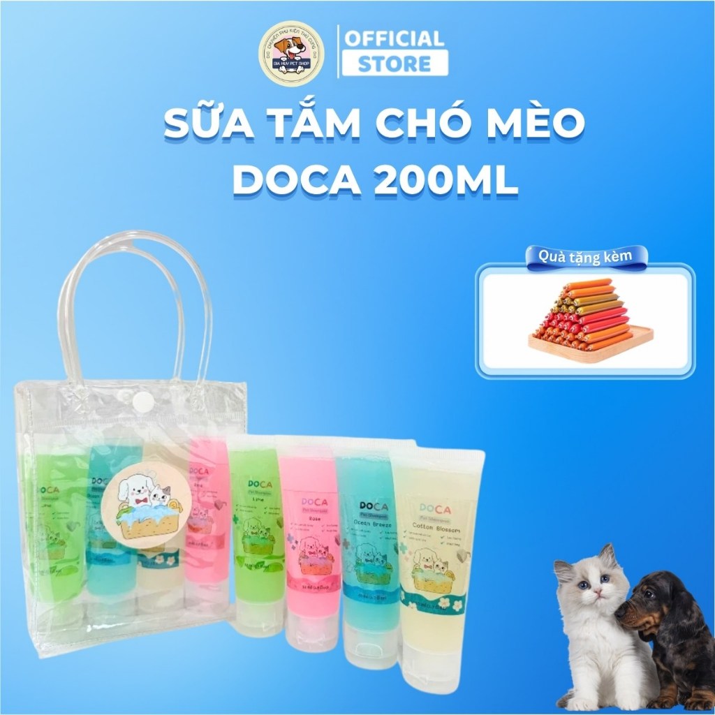 Sữa tắm chó mèo Doca, Doca Pet Shampoo - giahuypetshop