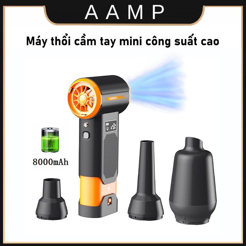 Thổi gió siêu mạnh Quạt-Fan 8000mAh - 130.000RPM - Máy thổi cầm tay mini công suất cao