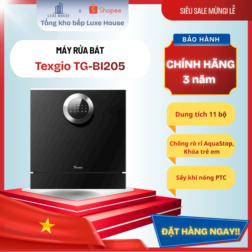 Máy rửa bát Texgio TG-BI205