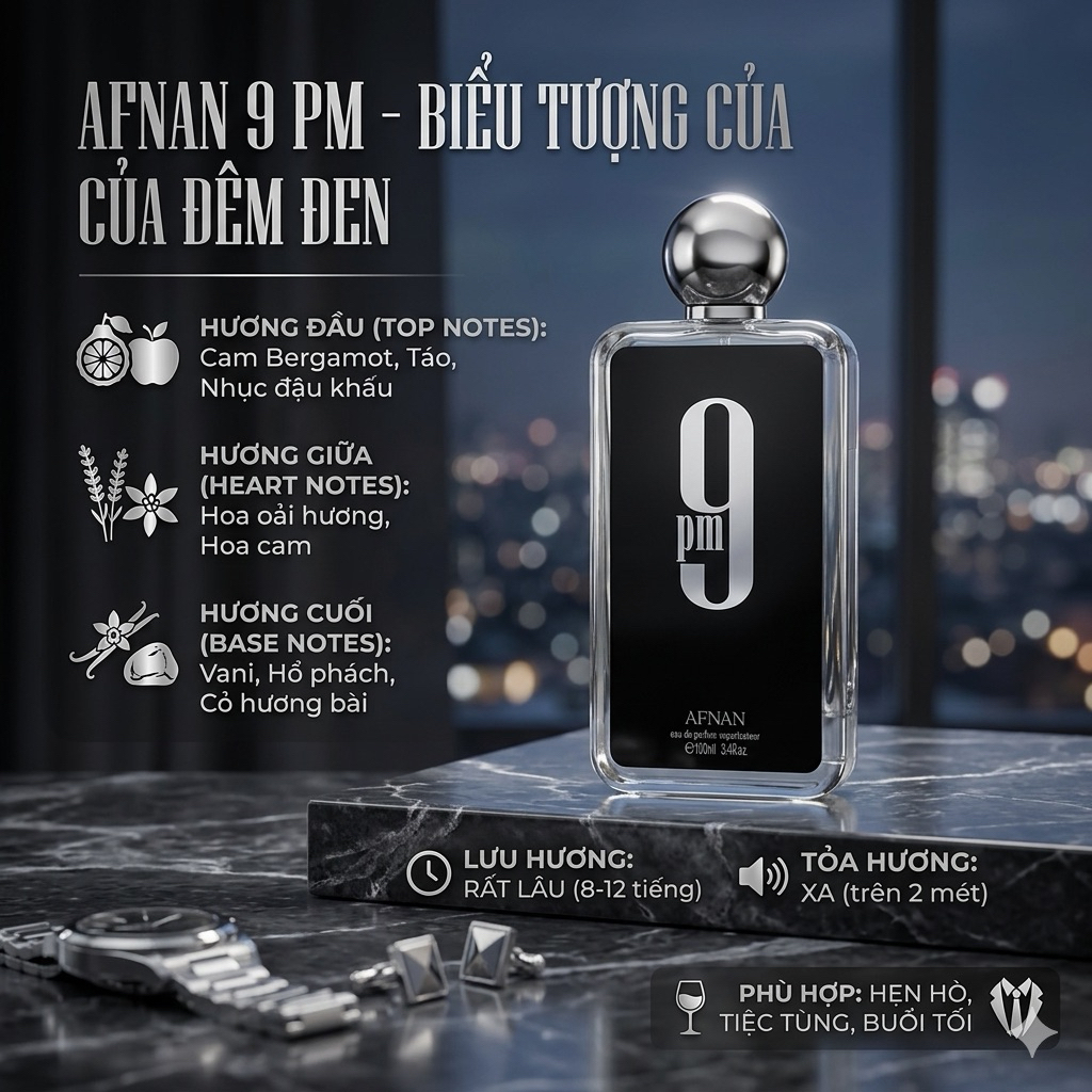 [Chiết] Nước hoa nam Afnan 9PM EDP