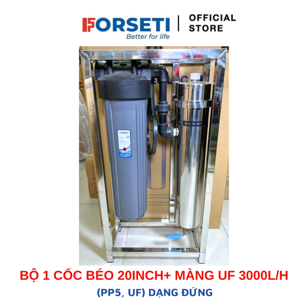 Bộ Lọc Tổng Đầu Nguồn Màng Lọc PVDF Công suất lọc 3000L/H Và Cốc Béo 20inch LÕI PP, CTO BÉO/CATION BÉO gia đình chung cư | BigBuy360 - bigbuy360.vn
