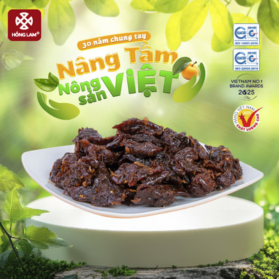 Ô mai (xí muội) khế xào chua ngọt Hồng Lam, dạng hộp. Có vị chua, ngọt, dẻo