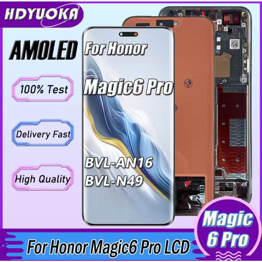 Huawei Honor Magic 6 Screen Assembly Magic6Pro Touch LCD Screen Integrated with Frame