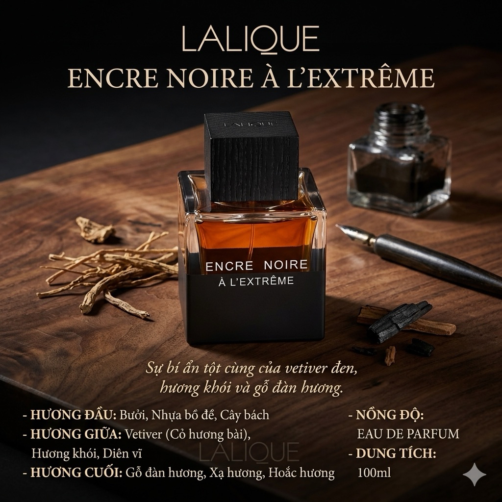 [Chiết] Nước hoa nam Lalique Encre Noire A L’Extreme