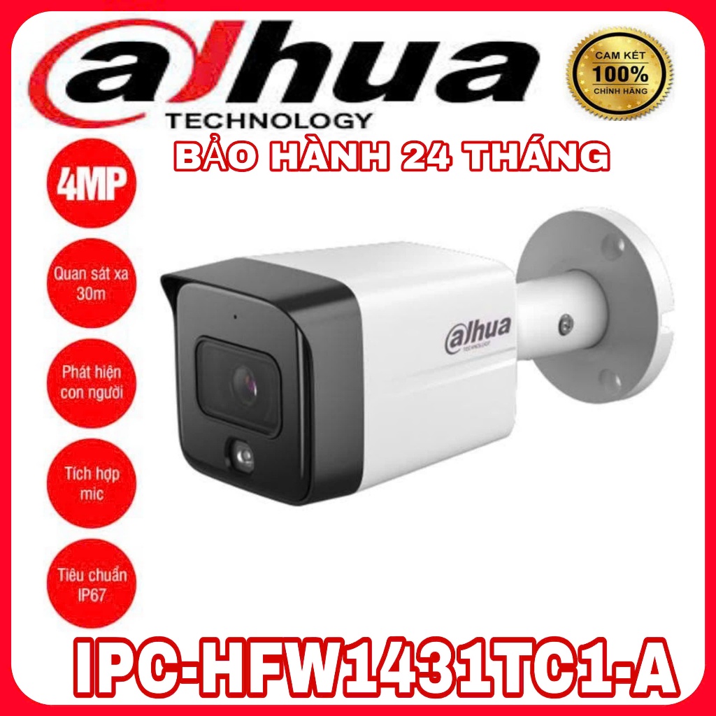 Camera IP 4MP DAHUA DH-IPC-HFW1431TC1-A