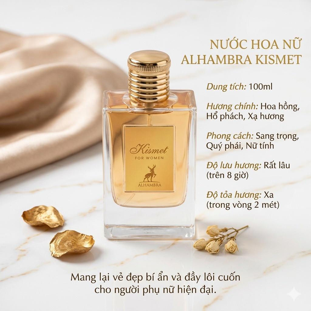 [Chiết] Nước hoa nữ Maison Alhambra Kismet For Women (DUPE RẮN TRẮNG)