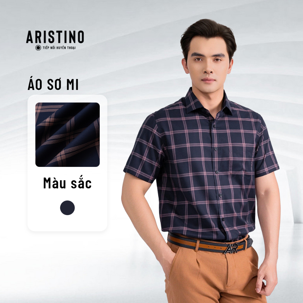Áo Sơ Mi Nam Kẻ Aristino Business Fiero 1SS009AS2