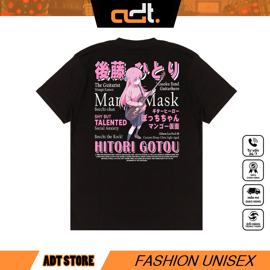 Áo thun anime HITORI GOTOU BOCCHI THE ROCK - Genshin Impact Gorou pet me unisex fullsize