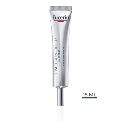 [KOL x Eucerin]Kem dưỡng giảm nếp nhăn vùng mắt Eucerin Hyaluron [3X]+ Filler Eye Cream SPF15 15ml