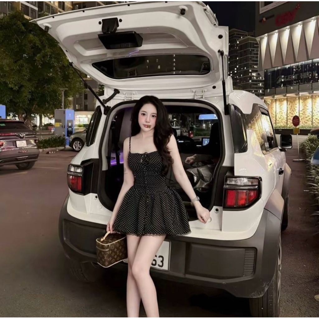 ( 𝐁𝐈𝐆𝐒𝐈𝐙𝐄 𝐒 => 𝐗𝐋 ) 𝐕𝐍𝟖𝟕  Váy “𝟐𝐒 𝐜𝐡𝐚̂́𝐦 𝐛𝐢“ mùa hè thắt dây tôn v1 phù hợp đi biển, dạo phố by CarrotShop | BigBuy360 - bigbuy360.vn