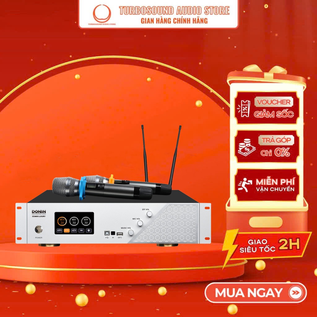 Cục Đẩy liền vang mic 4 Kênh DONBN DZ4800 LUXURY💥CHÍNH HÃNG💥 Màn Hình Cảm Ứng, Mic Tốt, Chống Hú tốt
