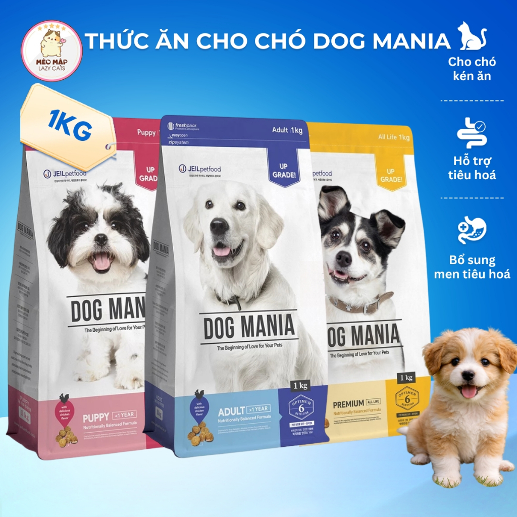 Dog mania 1kg nguyên seal - thức ăn chó