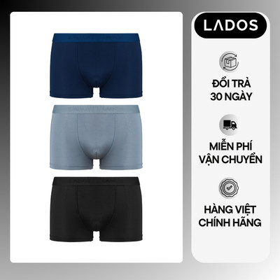 [COMBO 3 QUẦN] Quần Lót Nam Boxer Thun Lạnh 4164 - Thun lụa co giãn, dai, thoáng mát, thấm hút mồ hôi tốt LADOS-7154
