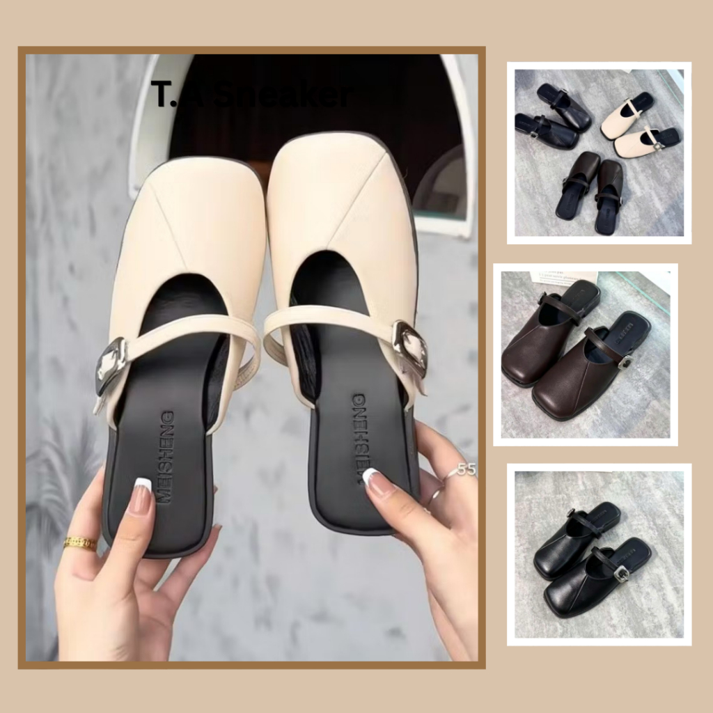 Dép sục nữ 3 màu mũi vuông [ N09]