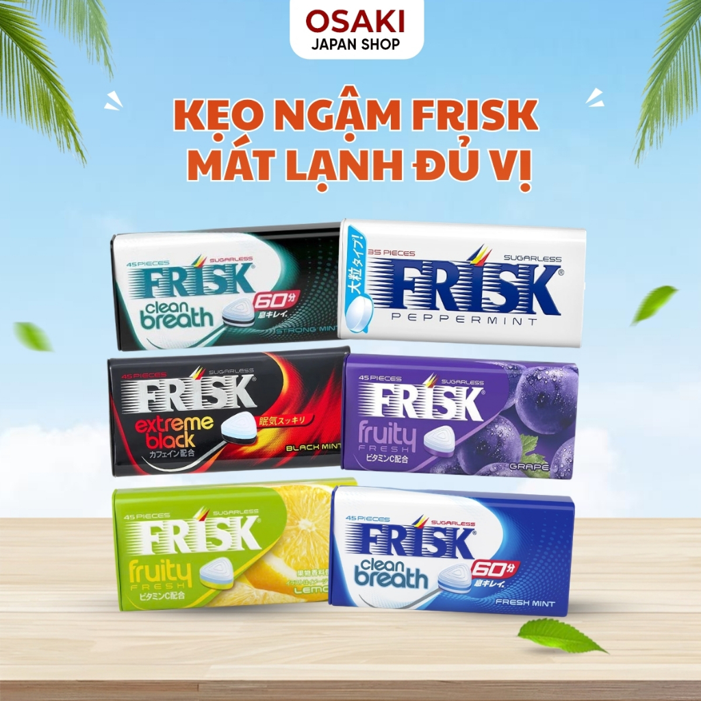 m1 Kẹo Ngậm Frisk Mát Lạnh Đủ Vị Nhật Bản m1