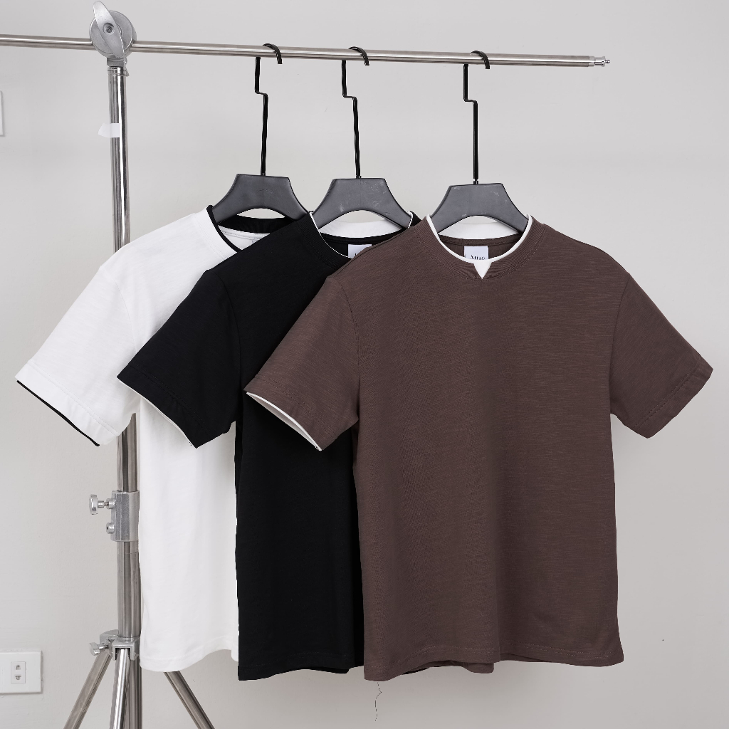 Áo Phông Nam ATINO 100% Cotton Mềm Mịn Thoáng Mát L.3.2806