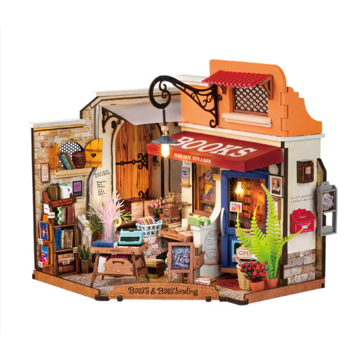 Rolife Corner Bookstore (DG164) - Mô Hình Lắp Ráp Gỗ 3D