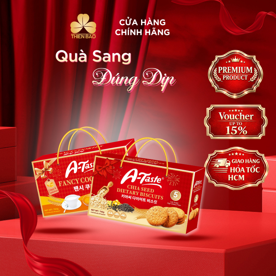 Bánh Ngũ cốc hạt chia/ Bánh quy bơ 765g - 768g