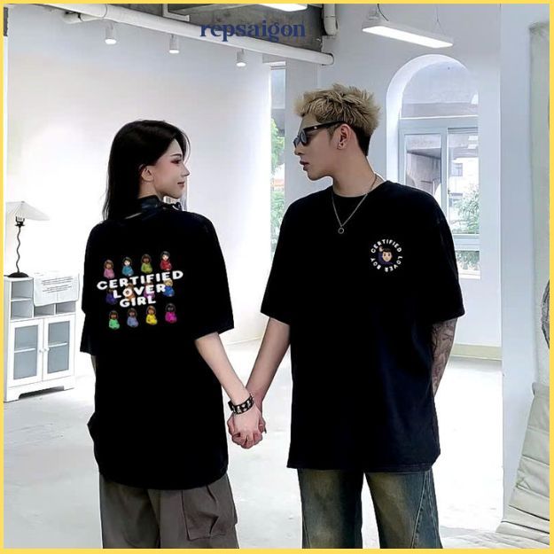 Áo thun LOVER GIRL - LOVE BOY  nam nữu form rộng chất vải cotton 2 chiều dày mịn - repsaigon