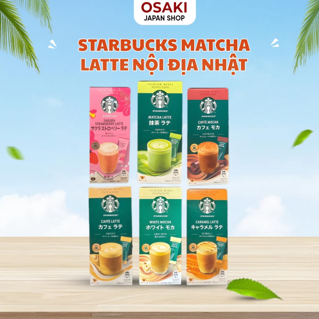 m1 Matcha Trà Xanh - Starbucks Matcha Latte nội địa Nhật Bản m1