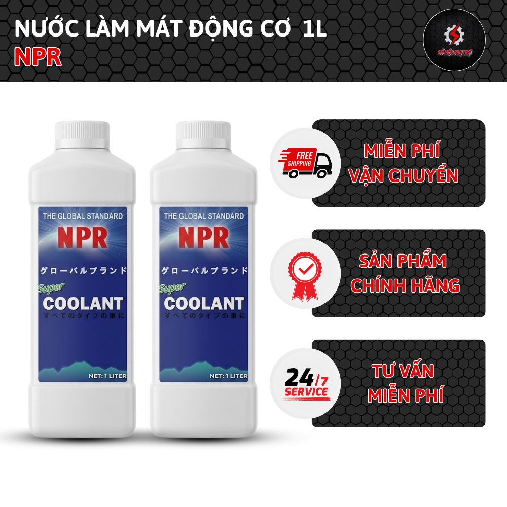 Nước làm mát ô tô - Nước mát động cơ ô tô màu xanh đỏ chính hãng NPR JAPAN 1L