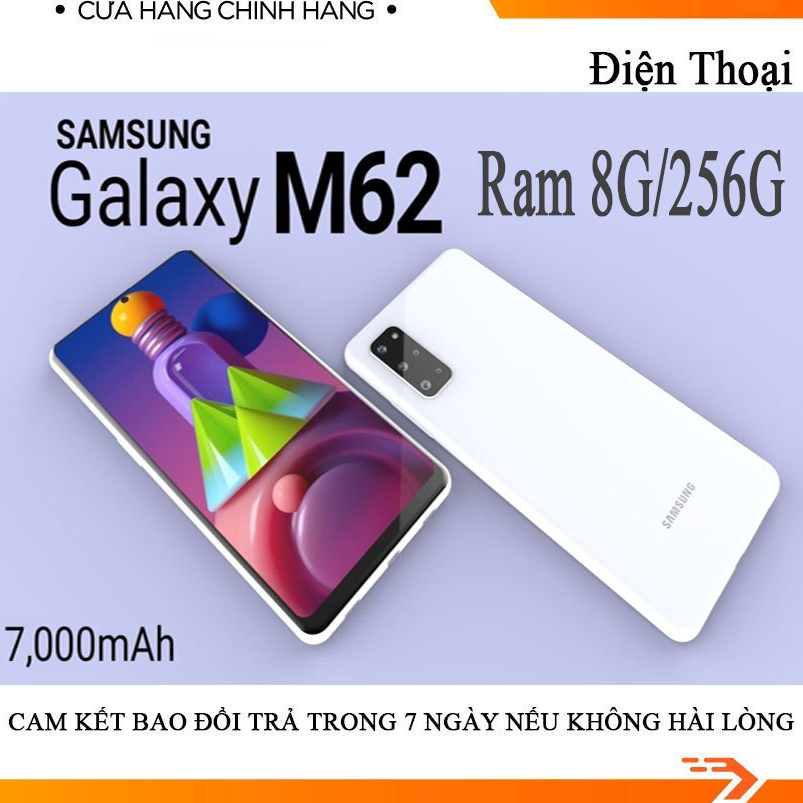 Samsung Galaxy M62 5G Ram 8G bố nhớ 256GB Pin 7000 máy qua sử dụng chính hãng zin đẹp keng như mới