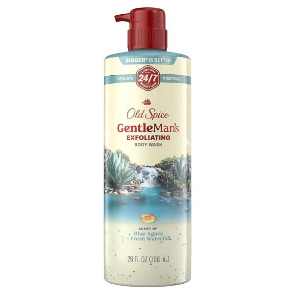 Sữa tắm tẩy tế bào chết Old Spice GentleMan's hương thơm tươi mát suốt 24/7 - 768ml (Mỹ)
