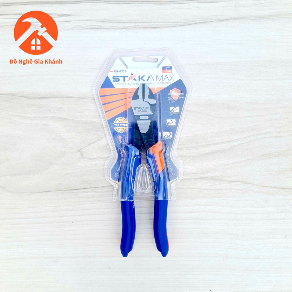 Kìm cắt cao cấp 7in cắt được đinh,kẽm,lưới B40 Staka chính hãng