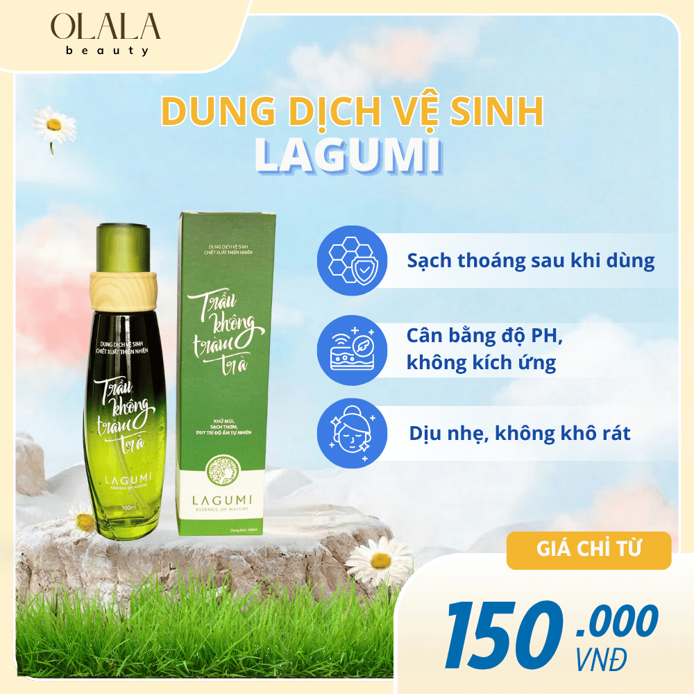 LAGUMI Dung dịch vệ sinh phụ nữ  trầu không tràm trà 100ml