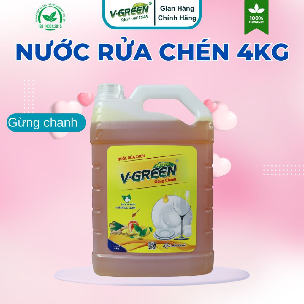 Nước rửa bát Gừng chanh 4kg