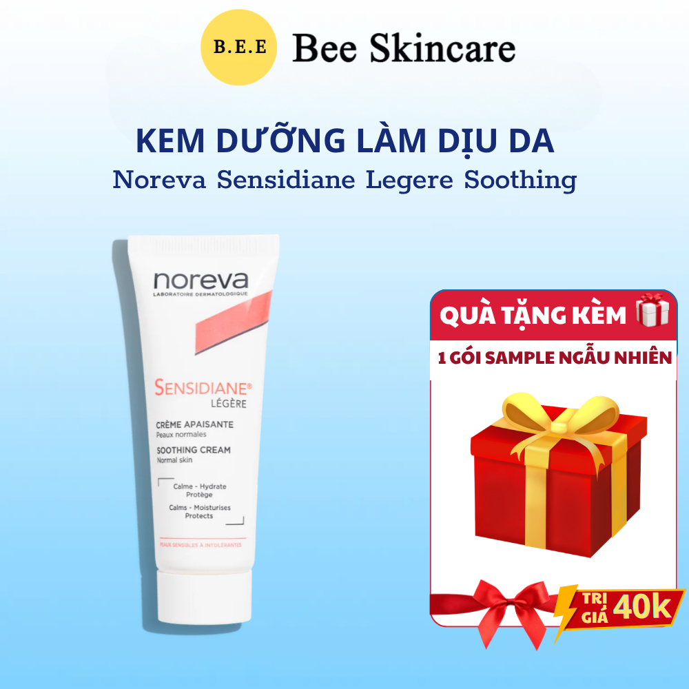 [HÀNG CÔNG TY] Kem Dưỡng Noreva Sensidiane Legere Soothing Cream Dưỡng Ẩm, Phục Hồi, Giúp Dịu Da Bee