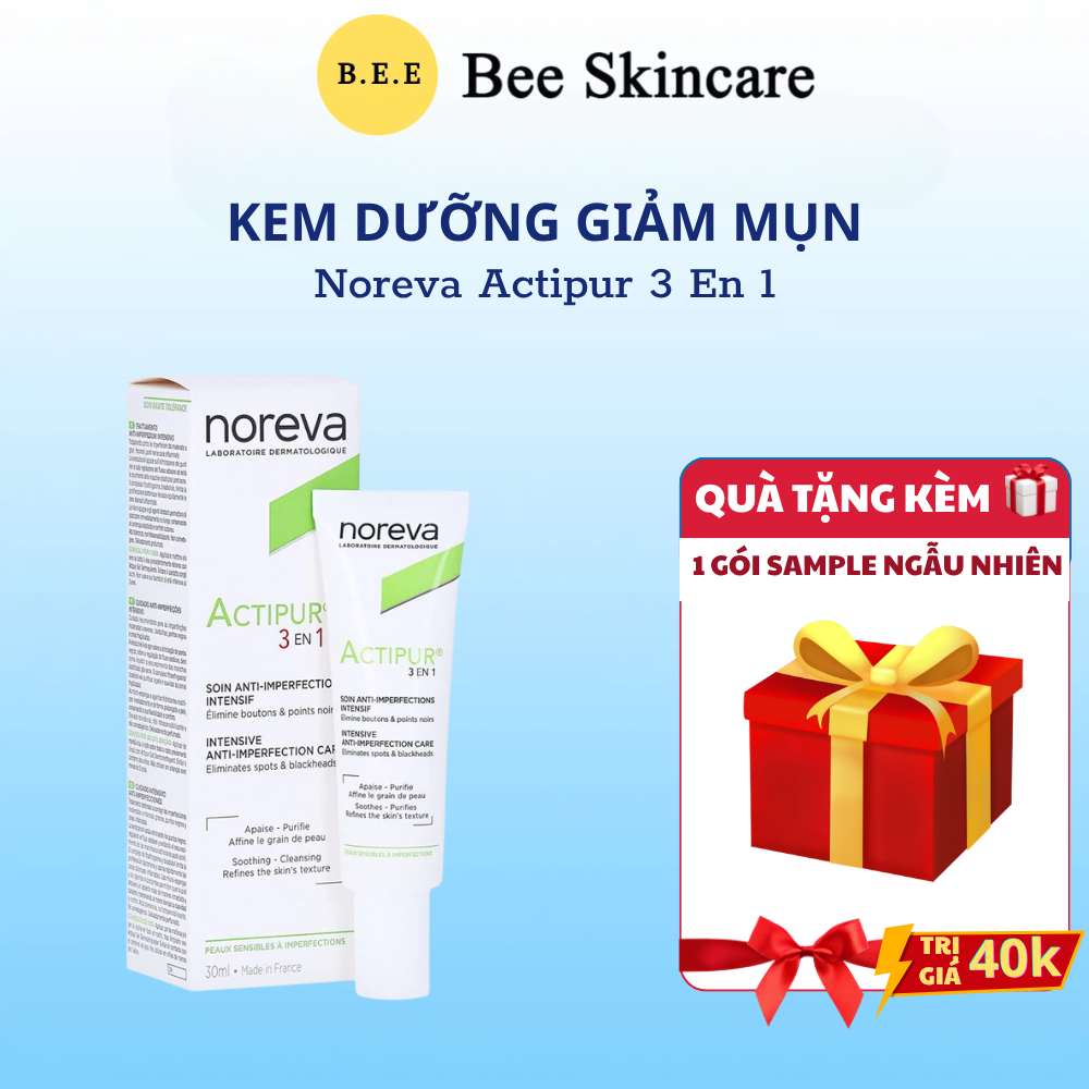 [HÀNG CÔNG TY] Kem Dưỡng Noreva Actipur 3 En 1 Care Giảm Mụn, Mờ Thâm, Kiềm Dầu Bee Skincare