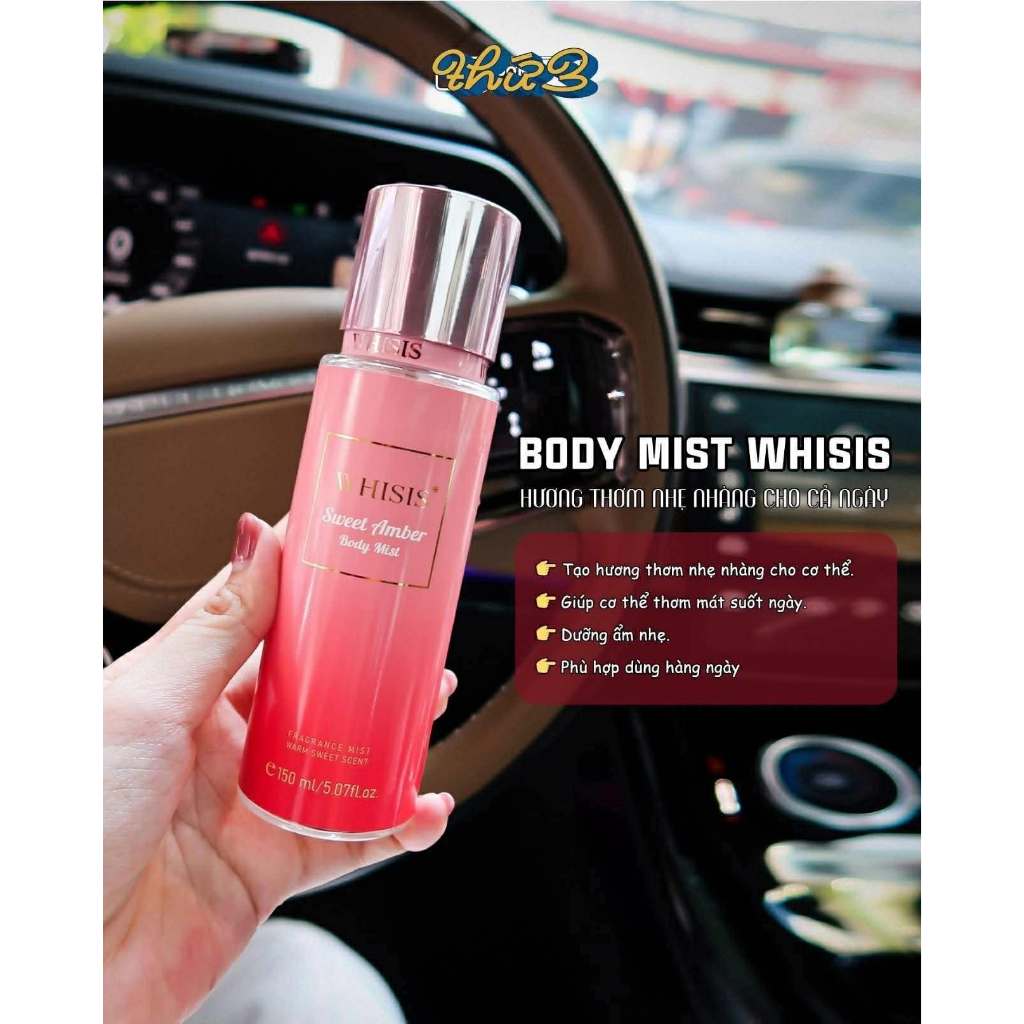 Body Mist Xịt Thơm Cơ Thể Whisis Sweet Amber Body Mist 150ml
