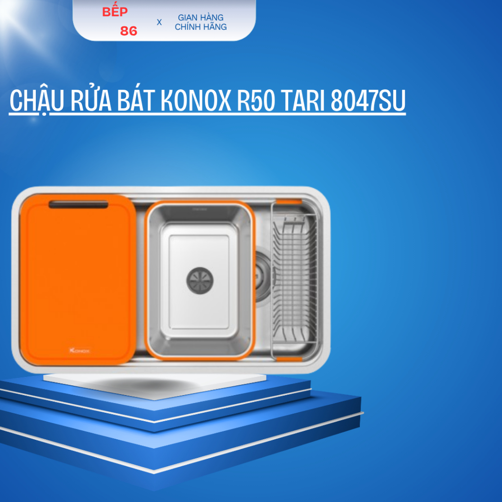 Chậu rửa bát KONOX R50 Tari 8047SU | HÀNG CHÍNH HÃNG KONOX