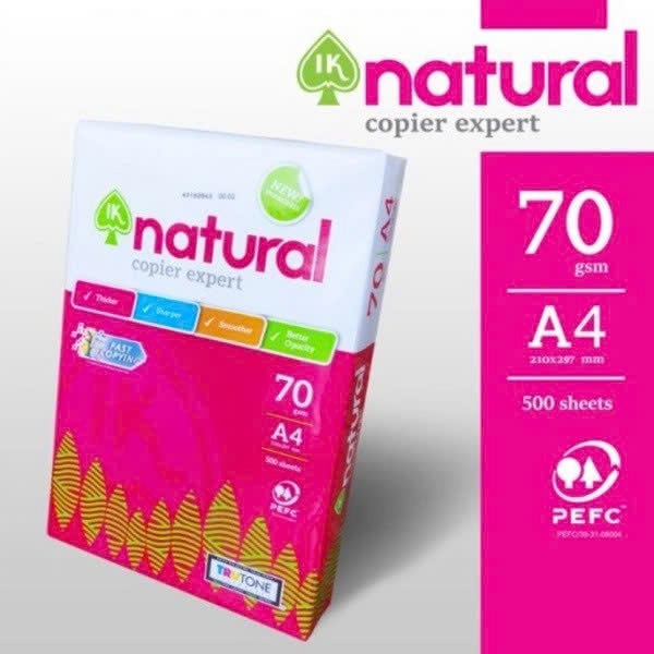 Giấy in trắng A4 Natural 70gsm Chính Hãng (500 tờ)