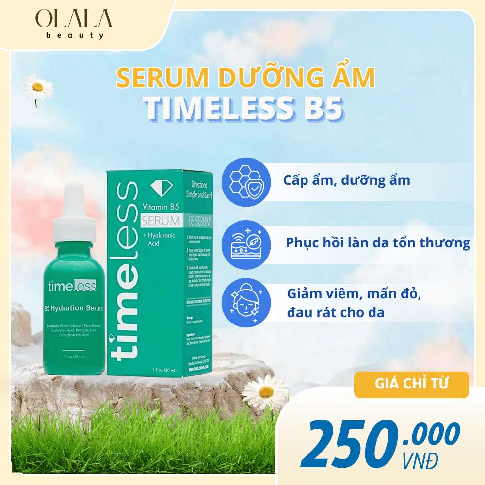 Serum Tinh Chất Cấp Nước, Phục Hồi Da Timeless Vitamin B5 Hyaluronic Acid 30ml
