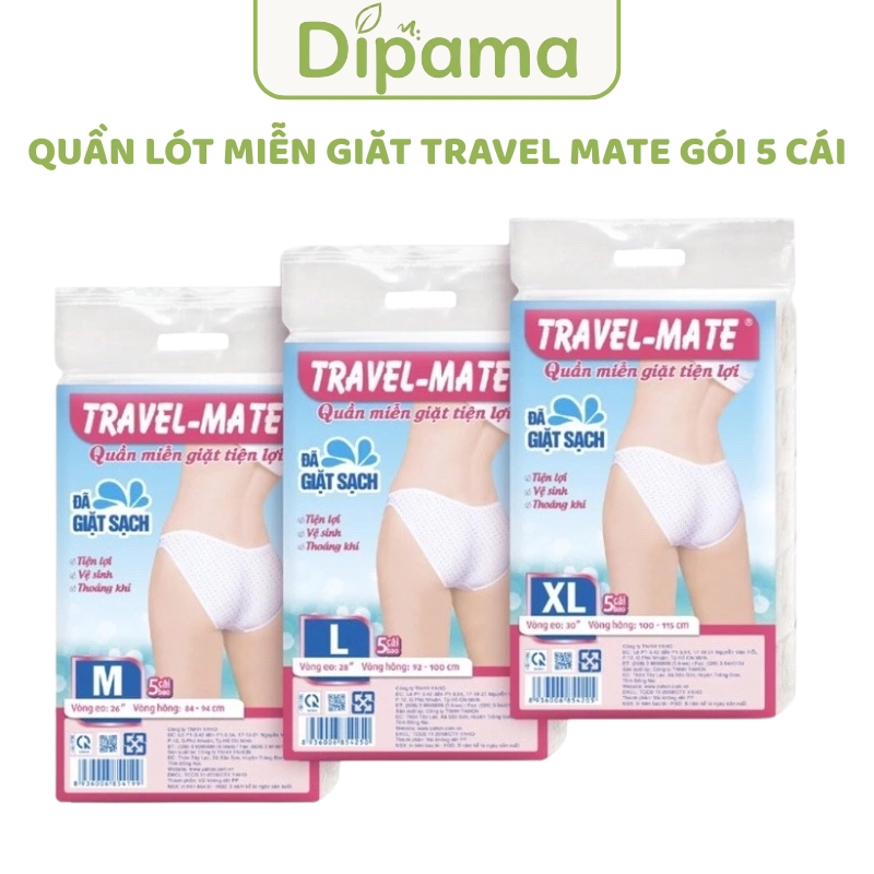 Quần Lót Miễn Giăt Travel Mate Gói 5 Cái