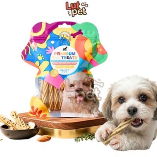 Xương gân bò gặm cho chó mèo, xương mài răng, làm sạch răng cho thú cưng (100gr) - Lutpet